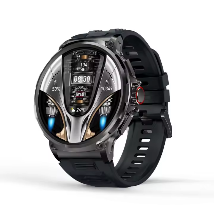 2025 Nuevo Relojes Inteligentes para Hombres (Contestar/HACER Llamadas), 710mAh DE LA badería, 1,85 «Ronda de pantalla grande de fitness Tracker with la presión arterial / Monitor de Pacitto cardiaco, IP68 Impermeable Fitness Watch (Negro) - 1