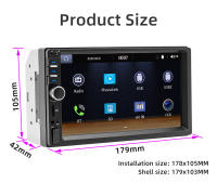 Reproductor De Coche BQCC 7'' MP5 Con Pantalla Táctil Android AUTO CarPlay BT AUX Luz Colorida Radio FM F7018C Para Vehículos - details 14