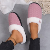 Zapatillas Casuales De Pelo Fluffy Para Mujer Invierno Plush Interior Zapatos De Mujer 2025 Plataforma Calientes Tallas Grandes Pareja Planas - details 13