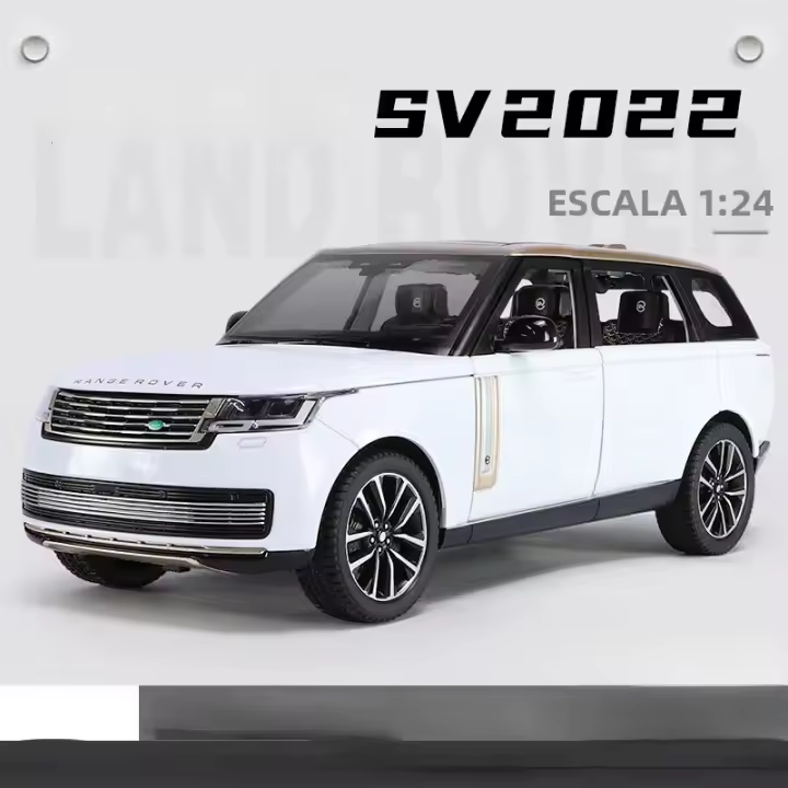 Land Rover Range Rover SV SUV De 1:24 En Miniatura Con Sonido Y Luz Coche De Juguete De Aleación Para Niños Vehículo C523 - 1