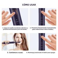 Cepillo De Dientes Eléctrico Para Adultos IPX7 Impermeable Cabeza De Cepillo Recargable Por USB Limpieza De Alta Frecuencia 6 Modos De Limpieza - details 7