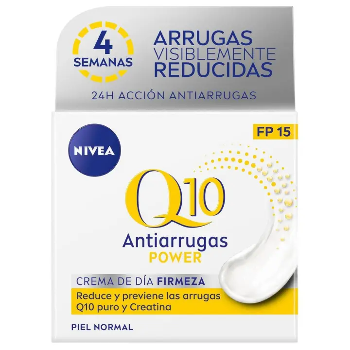 NIVEA Q10 Power Crema Día Antiarrugas y Firmeza Piel Normal FP15 50ml - 1
