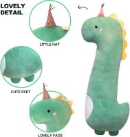 Almohada Larga de Plush de dinosaurio Verde, animal de Plush suave y Lindo para niños y niños de 21,6" - details 4