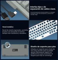 Teclado Mecánico De Juego E-YOOSO Hz82 RGB USB 8K Con Interruptores Magnéticos 82 Teclas Cable Desmontable Para PC Laptop - details 10