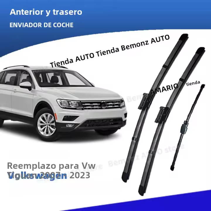 Limpiaparabrisas Delantero Y Trasero LHD Para Volkswagen VW Tiguan MK1 MK2 Allspace 2007-2023 Accesorios Rline 2017 2019 2021 Natural De Goma - 1