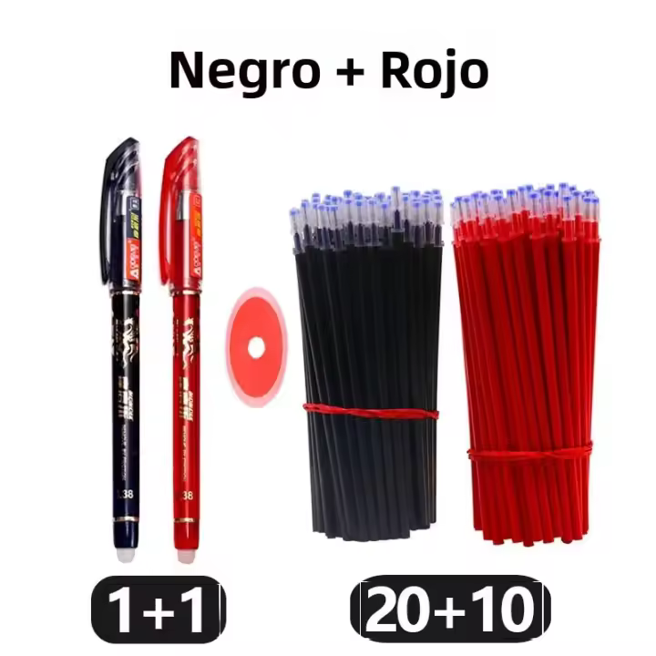 Set De 33 Rotuladores De Gel Erasables Con Recarga 0.5mm Punta De Taza Regalo De Regreso Al Colección Y Suministros De Escritura Para La Oficina - 1