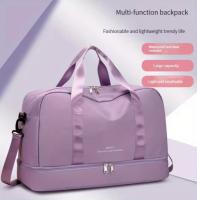 Bolsa de gimnasio para hombres y mujeres, bolsa de viaje, bolso de mano, con compartimento para zapatos y compartimento húmedo, bolsa deportiva de gran capacidad para viajes, fitness, yoga, rosa - details 0