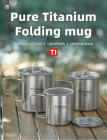 Tiartisan Taza De Camping Plegable De Titanio 200ML-750ML Superficie De Cristal De Hielo Portátil Y Ligera Para Picnics Y Actividades Al Aire Libre Con Tapa - details 0