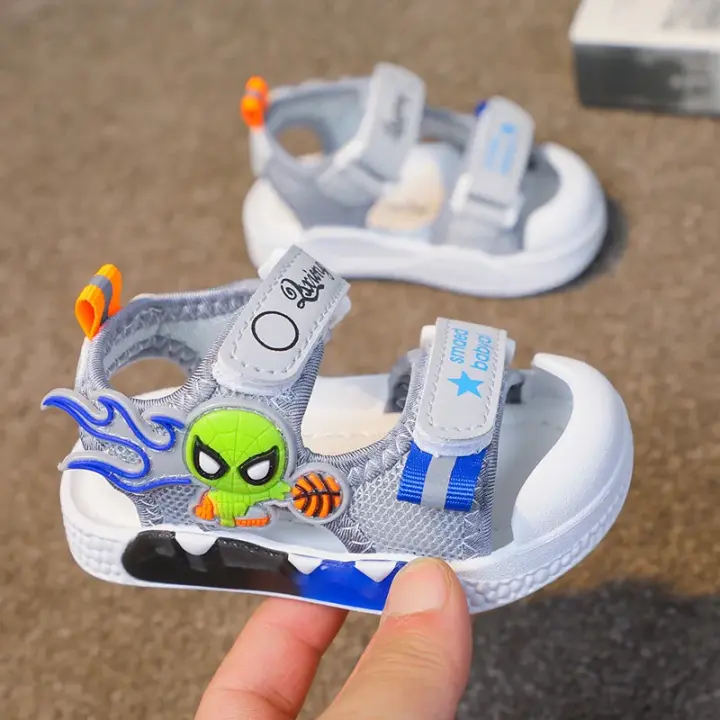 Sandalias De Verano Para Bebé Niño Disney Spiderman Dibujos Animados Antideslizantes Protegen Los Dedos Cómodas Y Transpirables Tallas True Fit Para Edad 1-3 Años - 1
