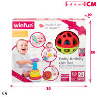 Winfun - Set 4 actividades bebé recién nacido, sonajero con mordedor, teléfono con luz y melodías, bola con sonajero y tentetieso, regalo para bebés, mayores de 0 meses - details 6