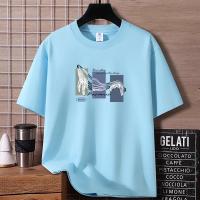 Camiseta De Algodón Para Hombre Verano 2025 Manga Corta Casual Oversized Deportiva Imprimida Para Parejas Camisetas Transpirables Y De Wicking De Humedad - details 6