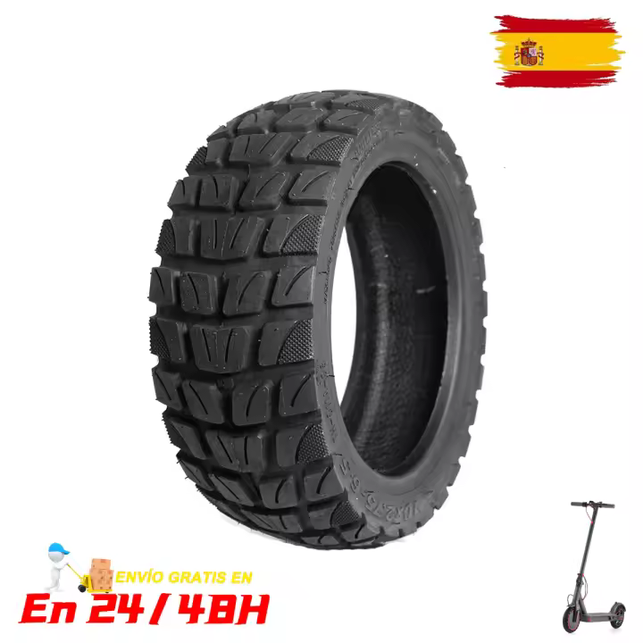 Rueda Todoterreno de 10x2,75-6,5 Tubeless para Patinete Eléctrico SmartGyro Speedway/Crossway/Rockway, Dualtron/ Ninebot Max G30, Cubierta y Neumático Xuancheng sin Cámara de Aire, Scooter de Llanta de 6,5" - 1