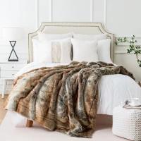 Manta De Peluche Imitación De Zorro Doble Capa Suave Y Cálida Para Decoración Del Hogar Y Sofá Cubierta De Cama Manta De Piel De Mink Para Adultos - details 4