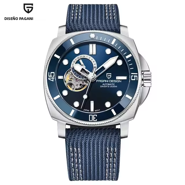Reloj Mecánico Automático PAGANI DESIGN 43MM Bisel Cerámico 200M Agua Saphire Vidrio Acero Inoxidable NH39 Reloj De Hombre - 1