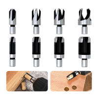 8Pcs Brocas De Madera De Madera Con 4 Ramas Broca De Agujero Para Trabajar La Madera Taladro De Abrazadera De Punta Taperada Taladro De Goma Taladro De Hoja Circular - details 0