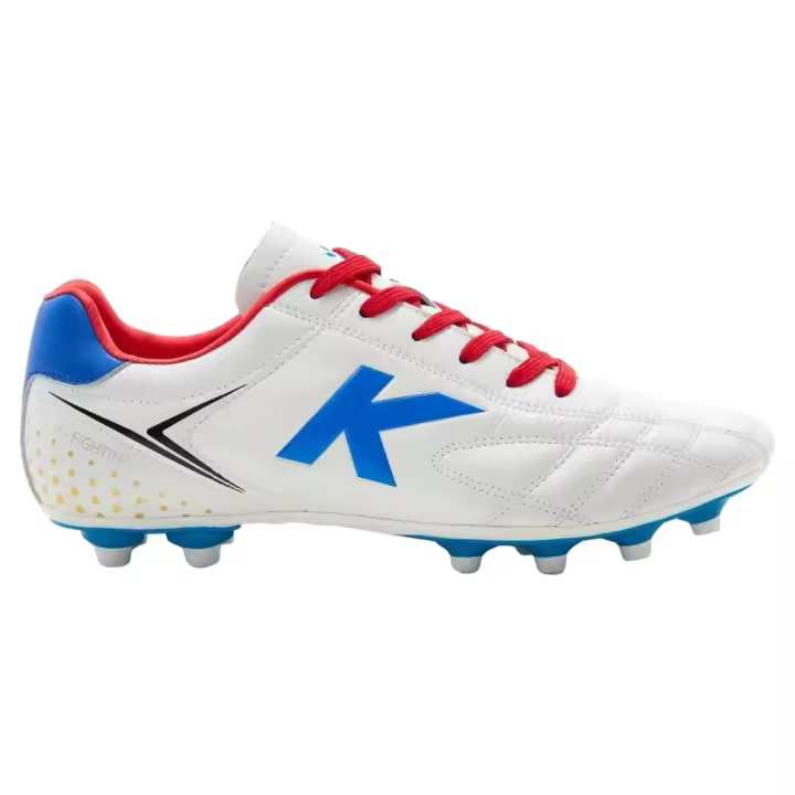 Kelme, K-Fighting MG, Bota, Futbol, Multisuperficie, Empeine Acolchada, Action Leather, Hombre, Blanco/Royal, 56421_919// - 1