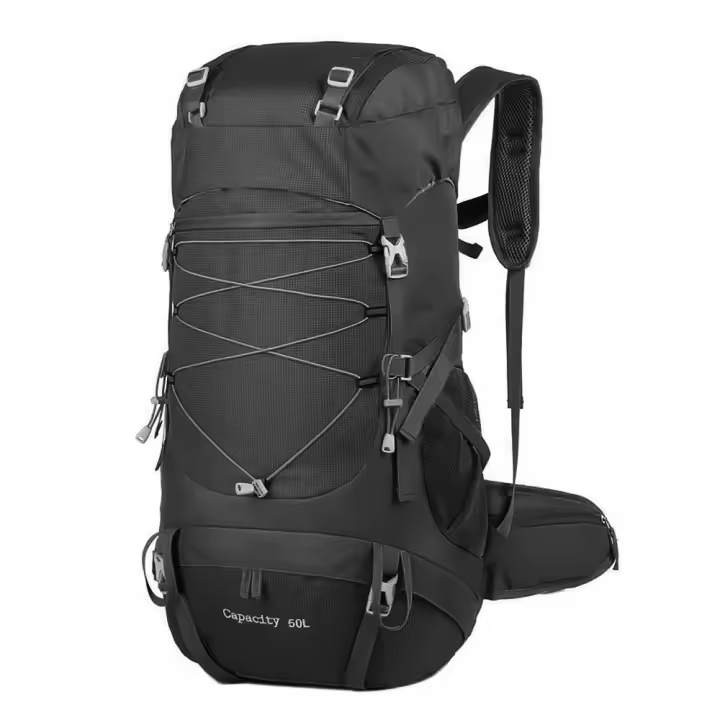 Mochila De Senderismo WESTTUNE De 50L Con Cubierta Contra Lluvia Bolsa Multifuncional De Montañismo Para Viajes Trekking Camping Material De Nylon Unisex - 1