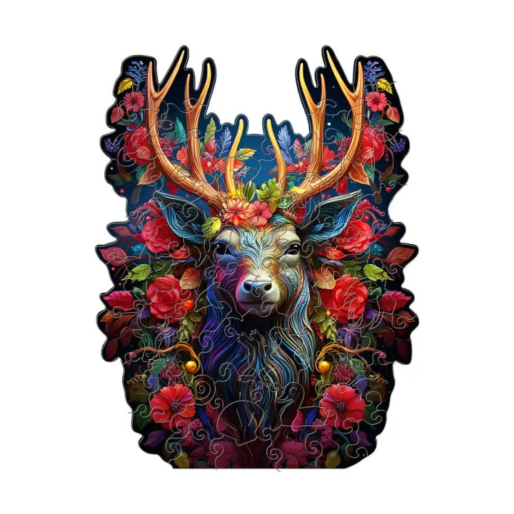 Puzzle 3D De Madera Personalizado Con Colorido Reindeer Y Elfos De Navidad Juguete Educativo Para Adultos Y Niños Regalo Familiar Interactivo - 1