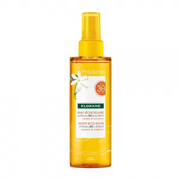 Klorane Polysianes Aceite Seco Solar SPF30 BIO 200ML. - 1