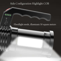 Linterna De Búsqueda LED Recargable Super Brillante Portátil Spot Light De Alta Potencia Impermeable Con Batería Recargable - details 3