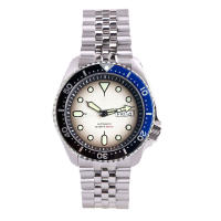 Reloj De Pulsera Hombre SKX Tandorio Diver Acero Inoxidable Movimiento NH36 3.8 Corona 120 Clicks Bisel Pantalla Blanca Luminiscencia Verde Correa De Acero Inoxidable Resistente Al Agua 20 Bar - details 7