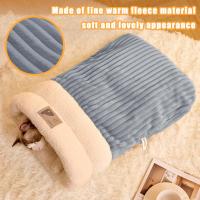 Bolsa De Dormir Para Gato Confort Semi-Abierta Escondite Para Mascotas Cueva De Abrazo Tres Capas Silla Caliente Para Camping - details 9