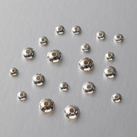 5/10pcs 925 Plata Esterlina Espaciador Redondo De 3-8mm Para Fabricación De Joyas Pulseras Collares DIY Accesorios De Suministros - details 3