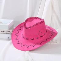 Sombrero De Vaquero De Cuero Sintético Unisex Estilo Occidental Con Pico Ancho Sombrero De Paja Fedora Panamá Para Ropa De Fiesta Casual - details 6