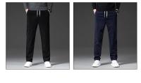 Pantalones Casuales De Corduroy Para Hombre Cintura Elástica Estilo Clásico Moda Comoda Talla Recta Negro Gris Caqui Primavera Otoño - details 3