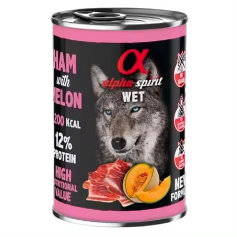Alpha Spirit Jamón Con Melón Perro Latas 400 Gr - 1