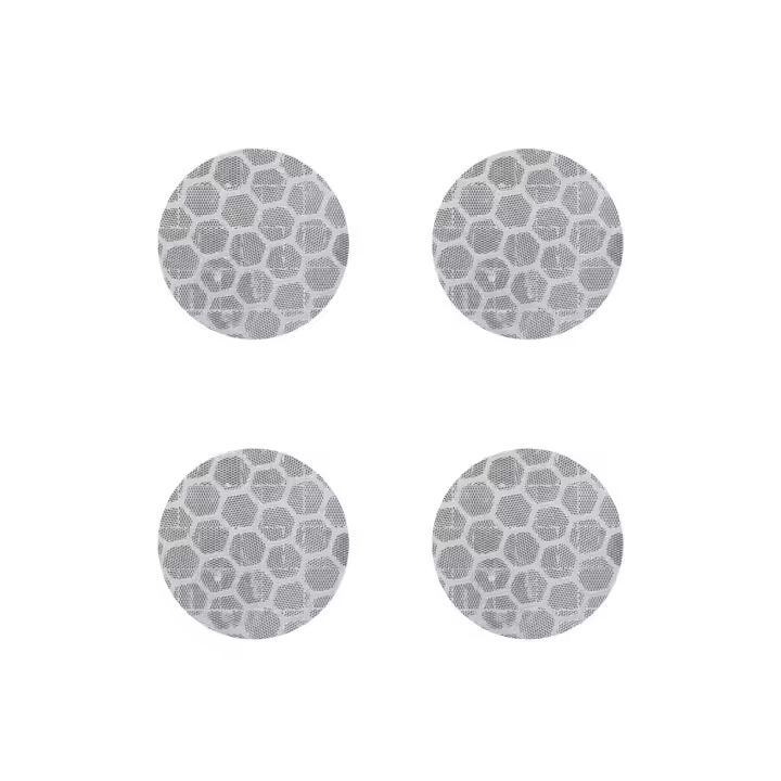 4 PCs circulares Blancos pegatinas reflectantes DE LA motociclista - 1