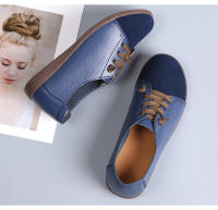 Zapatos De Mujer Nuevos 2024 Primavera Cuero Genuino Antideslizantes Planos Con Cordones Mocasines De Talla Grande Oxford Casual Para Mujer - details 11