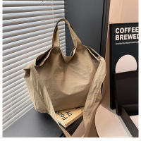 Bolso De Hombro Para Mujer De Lona Gran Capacidad Estilo Literario Ligero Y Sencillo Bolso Cruzado Con Manija De Viaje - details 40