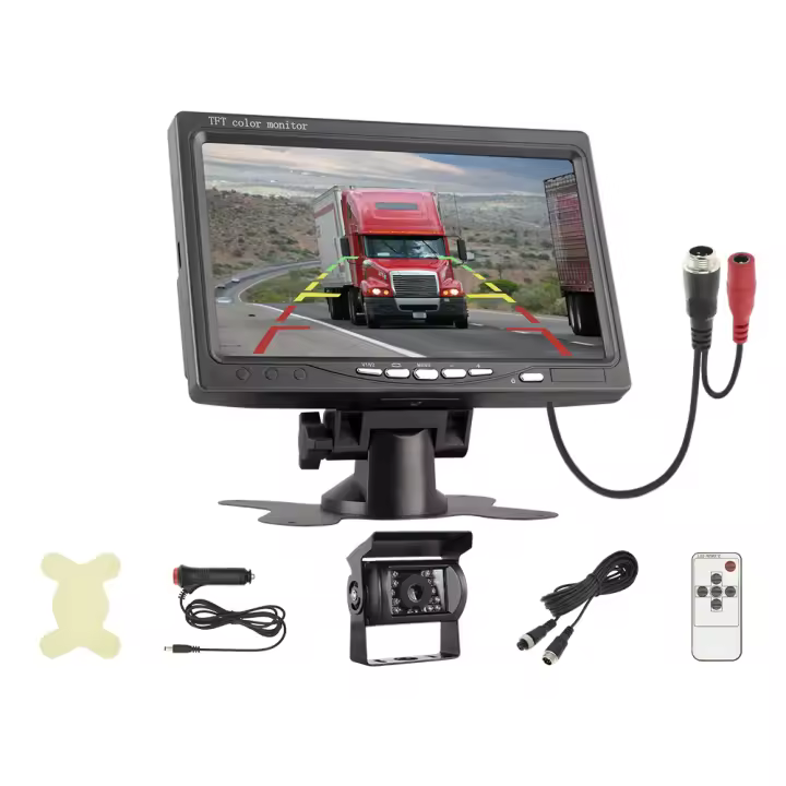Cámara De Visión Trasera Universal Para Coche Camión Con Monitor 24V Visión Nocturna Infrarroja Cámara Retrovisora De 7 Pulgadas KTYDKP - 1
