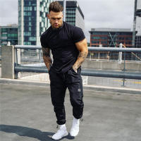 Camiseta De Algodón Para Hombre 2024 Estilo Casual Manga Corta Fitness Bodybuilding Camiseta De Verano Para Ejercicio Y Uso Diario - details 1