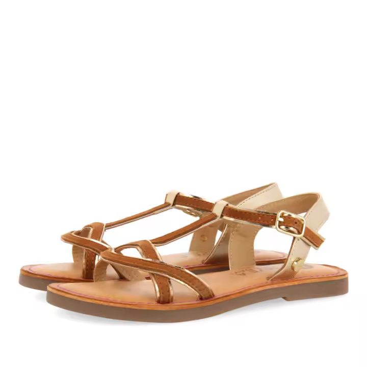 Gioseppo Sandalias Piel Niña Metalizadas Cuero Ajustables - 1