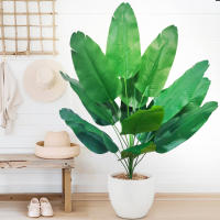 Planta Artificial De Palma Tropical Grande Hojas De Plátano Falso 24 Hojas Toque Real Strelitzia Reginae Para Jardín Interior 65-120 Cm - details 27