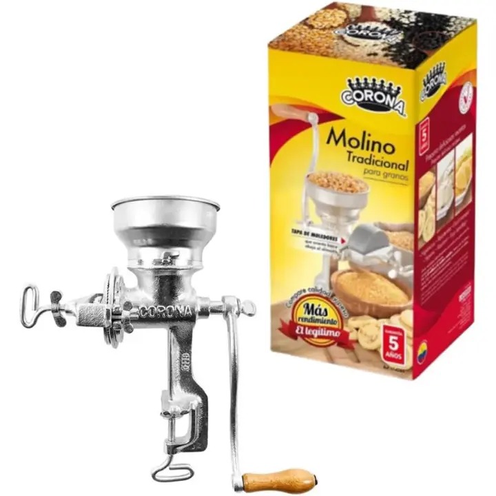 Molino de Cereales Corona - Maquina de moler Maiz- Corona, Molino de Grano Manual - 1