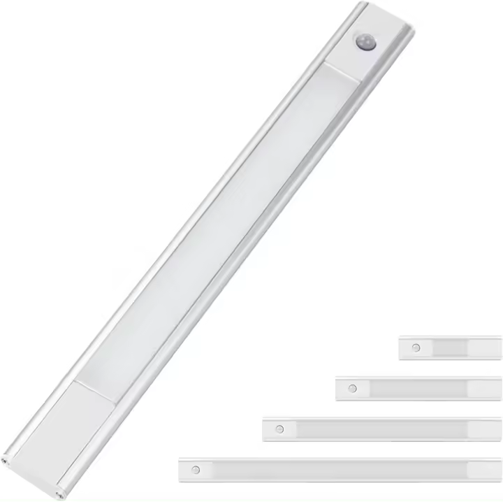 Iluminación debajo del gabinete, sensor de movimiento, luz cálida, recargable por USB (12 pulgadas) - 1