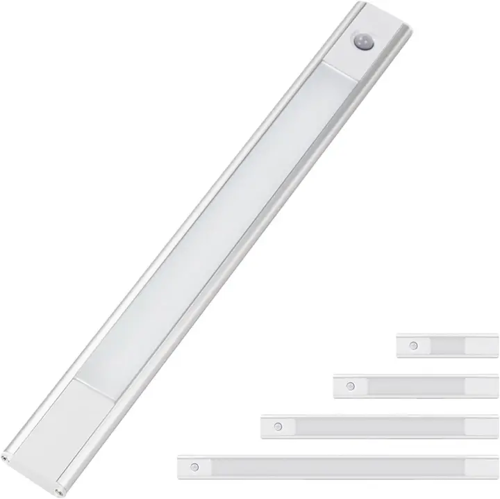 Iluminación debajo del gabinete, sensor de movimiento, luz cálida, recargable por USB (12 pulgadas) - 1