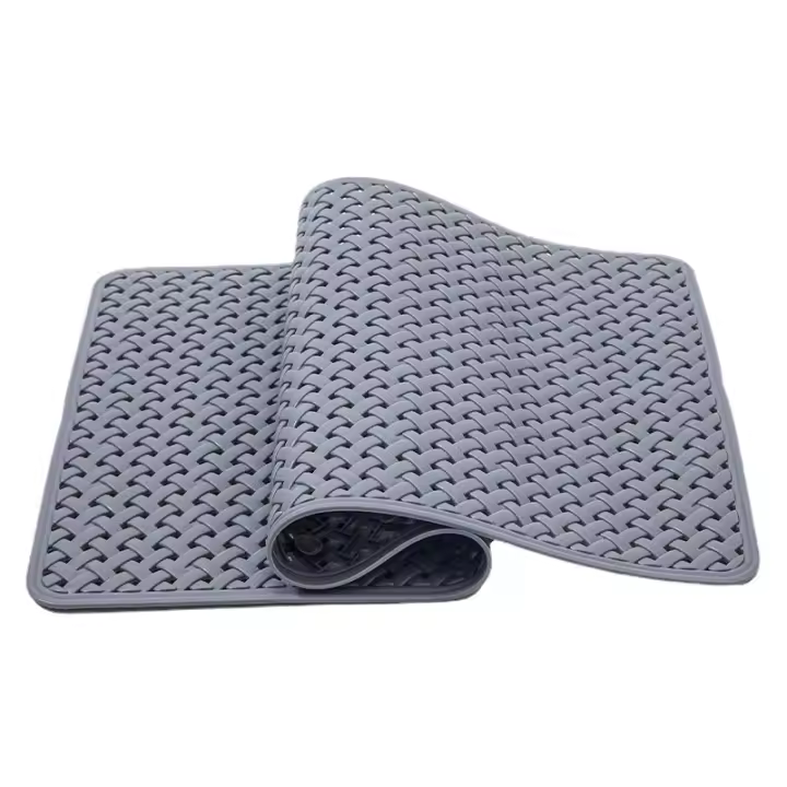 Alfalbra Alfombra de baño antideslizante con orificios de drenaje con ventosa, alfombrilla de ducha lavable a máquina para adultos y niños - 1