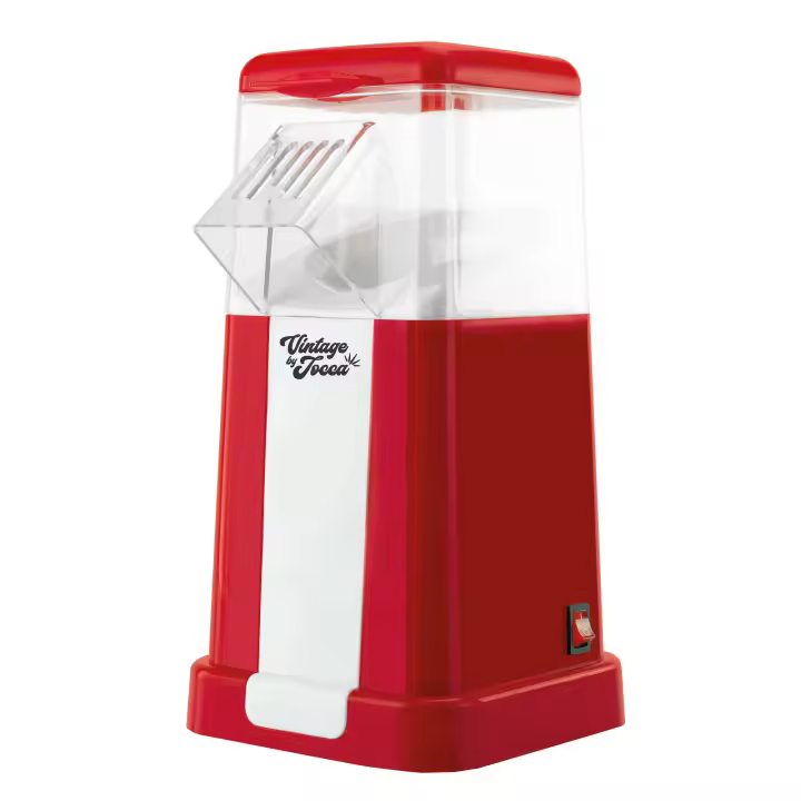 Palomitero retro o vintage Jocca con 1200W de potencia para preparar saludables palomitas en 3 minutos en casa sin necesidad de aceite o mantequilla - 1