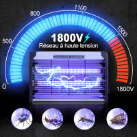 Mata mosquitos electrico, Antimosquitos 20W, Potencia 1800V, Caza Moscas, Atrapa UV Lampara para Mata Mosquitos e Insectos, Control Multi-Insecto, Efecto 25-30 m² - details 2