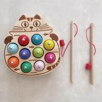 Juego De Pesca Magnético De Madera Para Niños Juguetes Inteligentes Montessori De Desarrollo Motor Fine Y Juego De Rol Tema Animales Y Naturaleza Regalo Para Niños Y Niñas - details 9