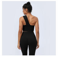 Sudadera Deportiva Para Mujer Con Almohadillas Medio Soporte Hombro Único Yoga Fitness Running Ropa De Gimnasio - details 11