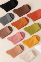 Calcetines Para Mujer Algodón Color Sólido Otoño Primavera Transpirables Suaves Pack De 3 Pares Calcetines Casuales - details 1