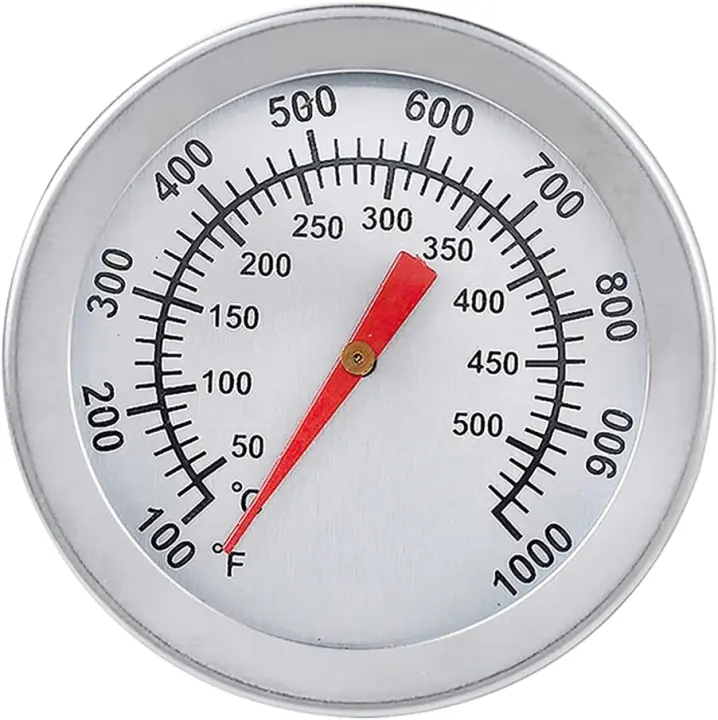 BIT Termómetro para barbacoa, termómetro para horno de acero inoxidable, máximo 500 °C/1000 °F, termómetro con pantalla analógica para horno, horno de pizza, horno de leña - 1
