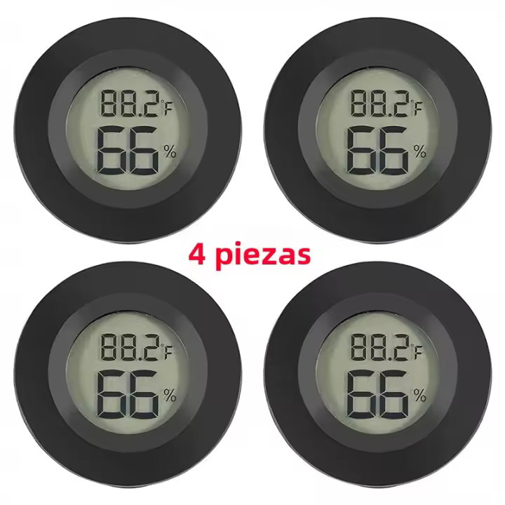 4PCS Termómetro Y Higrómetro Digital LCD Para Interior Sensor De Temperatura Y Humedad Estación Meteorológica Para El Hogar - 1