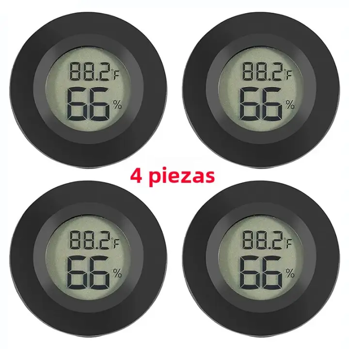 4PCS Termómetro Y Higrómetro Digital LCD Para Interior Sensor De Temperatura Y Humedad Estación Meteorológica Para El Hogar - 1