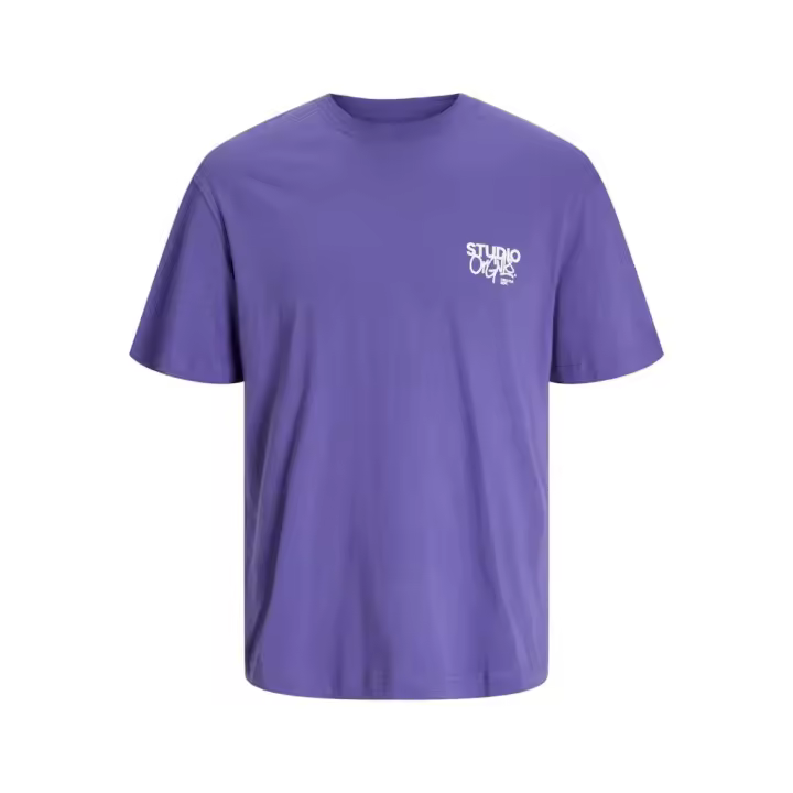 Jorsilverlake Back Tee Ss Crew NeckTwilight Purple Jack & Jones - 1